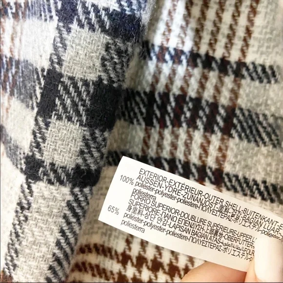 NEW Zara Plaid Check Longline Overshirt Shirt Jacket Shacket Size Small S - Picture 8 of 9